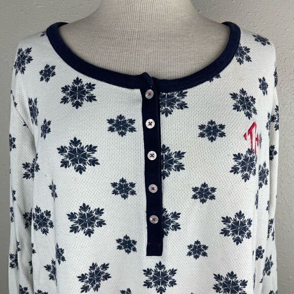 Tommy Hilfiger Half Button Down Pajama Top Size XL EUC - Picture 2 of 7